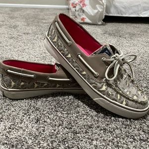 Leopard print sperry’s